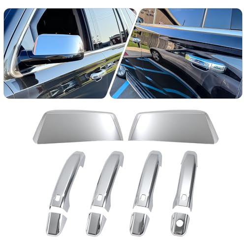 Chrome Top Half Mirror Covers and Exterior Door Handle Covers