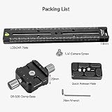 Koolehaoda 240 mm szyna węzłowa prowadnica metalowa Arca-Swiss Quick Release Plate Clamp, podwójny uchwyt kamery jaskółczy ogon uchwyt do aparatu DSLR statyw monopod głowica kulowa fotografia makro
