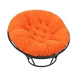 LYLNBYWK Papasan Chair Cushion 44' X 44', Corduroy Round Supportive Cushion (Without Chair), Pack of 1, Orange