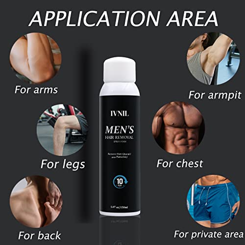 image for Ivnil Hair Removal Spray Foam For Men Hair Removal Cream Painless & No