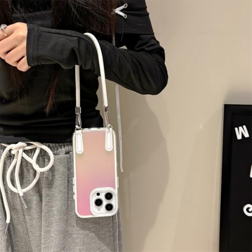Étui en cuir de luxe pour iPhone 15 Pro coque chic antichoc bleu ciel - 6