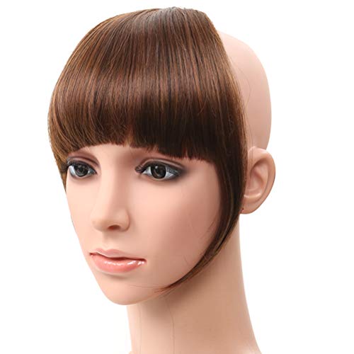 Lurrose 3 unidades de franja de cabelo de substituição de cabelo de cabelo reto peruca franja lisa p