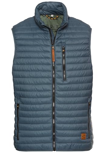 camel active Herren Steppweste | Outdoor Weste mit Stehkragen & Reißverschlusstaschen Tintenblau, menswear-52