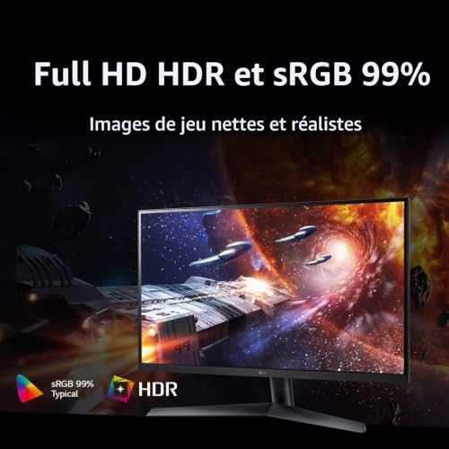 Moniteur Lg Ultragear 27Gn60R B Ips 27' Fhd 144Hz Compatible Freesync / G Sync Neuf - vue 10