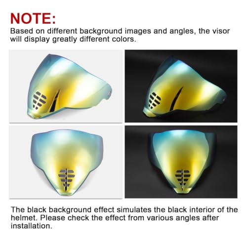 Image of PSLER IC-06 visor- Icon Airflite Face Shield Motorcycle Helmet Visor Accessories Replacement for Icon Airflite IC-06,Deep Gold