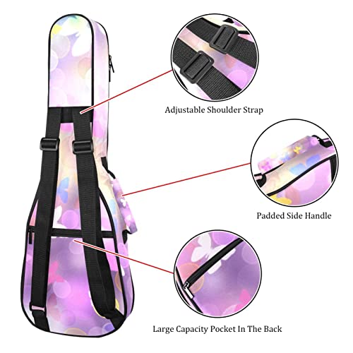 JRHEJTHH Durable Ukulele Bag Water Resistent Ukulele Case with Adjustable Shoulders for 21 23 24 inch Thick Padding Colorful Butterflies - Les Beatles, Paul McCartney, John Lennon, RIngo Starr, George Harrison JRHEJTHH Durable Ukulele Bag Water Resistent Ukulele Case with Adjustable Shoulders for 21 23 24 inch Thick Padding Colorful Butterflies – Image 4