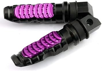 Purple Universal Motorcycle Metal Passenger Rear Foot Peg Pedal 8mm Hole For Suzuki TL1000S
