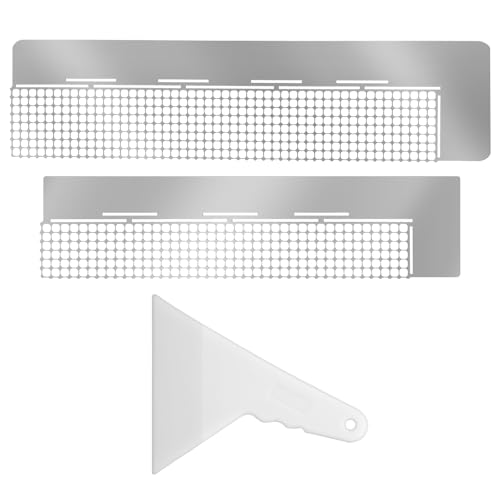 3PCS Diamond Art Ruler Set, Stainless Steel Grid Fix Tool for Diamonds Drawing DIY, Accessories Painting with 240 400 Blank Grids for Crafts, Round Full Partial Drill Tools - 5D