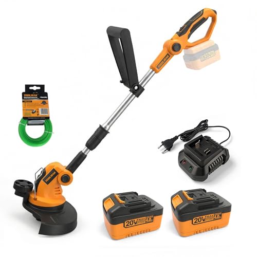 TOOLMAK Decespugliatore Elettrico a Batteria 20V, Tagliabordi...