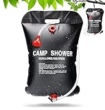 ☼ [Diseño que absorbe el calor] Usando energía solar para calentar agua, simplemente llene la bolsa con agua y caliente el agua a 113 ° C (40 ° C) en 3 horas bajo la luz solar directa. El material de PVC negro puede absorber eficazmente la energía solar.
