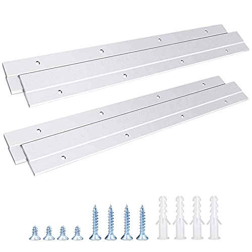 French Cleat Picture Hanger, Aluminum Z Hanger Interlocking Wall Mounting Bracket Hardware Kit Z Clips for Hanging Wall Painting, Mirrors, Panels, Artwork, Cabinet, Whiteboard (12inch-2Pairs)