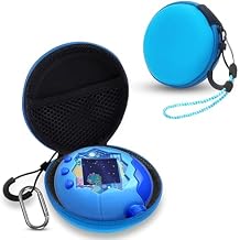 Carrying Case for Tamagotchi Paradise/Nano-MALS, Hard EVA Portable Storage Protector Cover with Lanyard & Carabiner for Kids, Case Only Blue