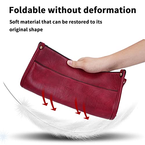 Image of HKCLUF Crossbody Bags for Women Trendy Vegan Leather Hobo Handbags With 2PCS Adjustable Guitar Strap Shoulder Bucket Bags