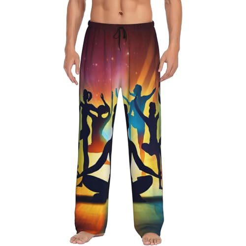 Pantalon de pyjama pour homme imprimé jeu de gymnastique ample