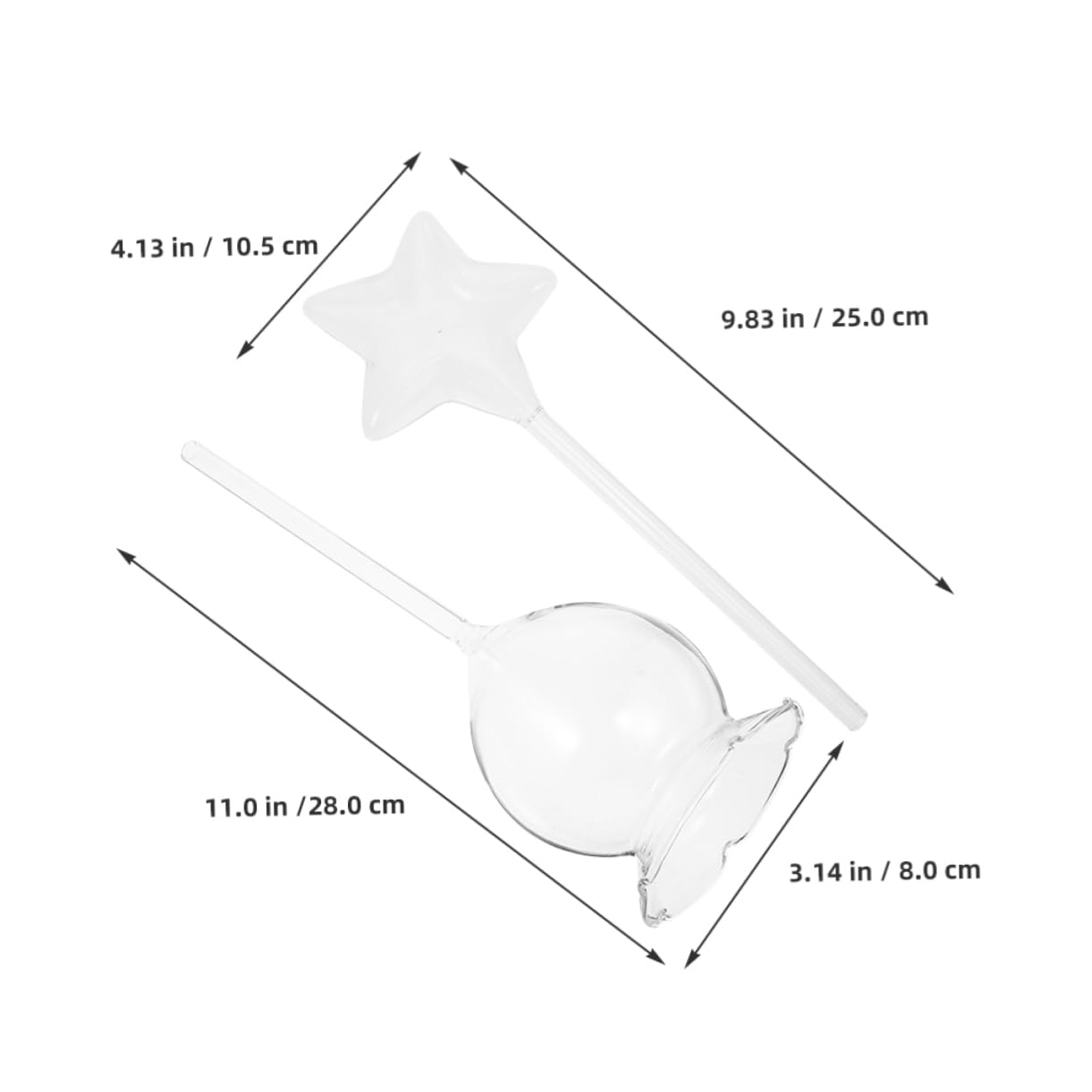 Wakauto 2Pcs Transparent Glass Self Watering Planter Insert Automatic Watering Device for Indoor Plants Aesthetic Garden Supply for Home Use Prolonged Water Supply for Busy Schedules