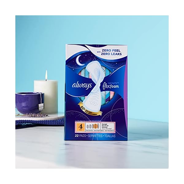 Always Infinity Feminine Pads für Damen, Größe 4 über Nacht, mit Flügeln – Bild 9
