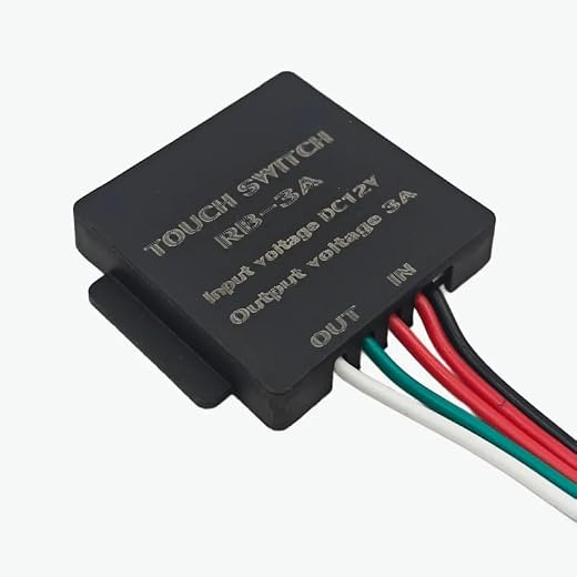 JACKAL 12V LED Touch Sensor Switch Dimmer, 3A Mini Touch Controller Module for LED Strip Lights, On Off &amp; Dimming Control ...
