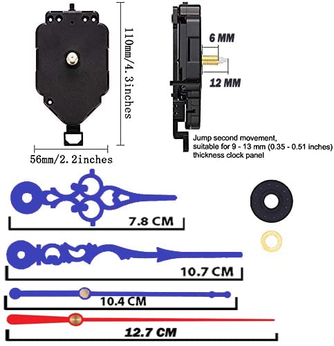 Image of TIK-TIK Pendulum Type Quartz Clock Moviment Mechanism 12 MM Ticking Motor DIY Kit (Bule,Red)