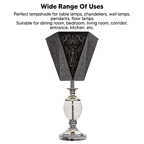 Diydeg DIYDEGNSGH7T0ZFM5587 Lamp Shades, Modern Scandinavian Wrought Iron Hexagonal Carved Metal Lampshade thumb #4