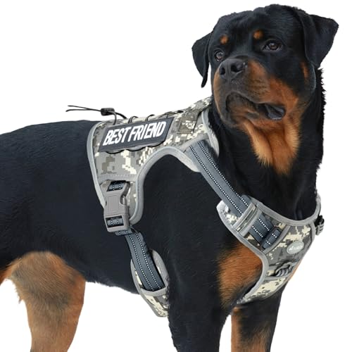 Image of AUROTH Tactical Dog Harness for Large Dogs, Heavy Duty No Pull Pet Vest