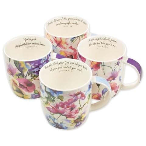 Christian Art Gifts Garden Blooms Mug Set Cover