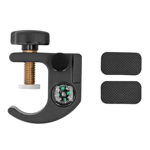 YedaHcy GPS RTK Pole Clamp Data Collector Holder, Adjustable Aluminum Alloy Bracket with Small Compass, Lightweight and Sturdy for Indoor Outdoor Use