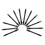 GARVALON 12 Stück Teiliges Dart Schäfte Aluminiumlegierung Metall Schaft Ersatz Schaft für Stahlspitze Darts Zubehör für Stabile Präzise Flugkontrolle und Verbessertes Spielerlebnis