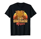 Retro Crested Gecko Tiny Dinosaur Keeper Herpetologist T-Shirt