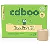Caboo Tree Free Unbleached Toilet Paper | Plastic Free Packaging, Septic Safe, Eco Friendly, Chemical Free, Non Toxic | 2 Ply Toilet Tissue, Pack of 12 Double Rolls, 300 Sheets Per Roll
