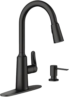 Moen Edwyn 87028BL Matte Black 1-Handle Deck-...,