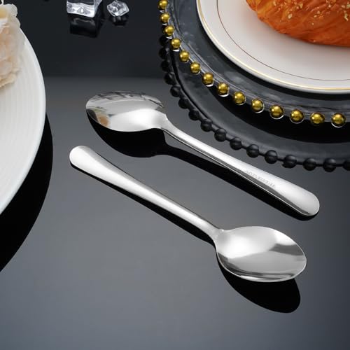 Image of 36 PCS Teaspoons Set - Windsor Stainless Steel Tea Spoons 5.9 Inch with Dishwasher Safe Small Spoons,Metal Dessert Spoon,Dinner Spoon Silverware for Home,Kitchen or Restaurant