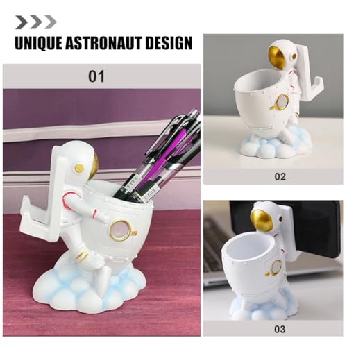 Idée cadeau originale : le porte-pinceaux de bureau astronaute au design spatial unique - 8