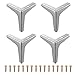 10cm Möbelbeine, 4er Set Moderne Metalldreieck Möbelfüße Dreieck Tischbeine, DIY Metall möbelfüße, geeignet für Schrank, Sofa, Couchtisch, TV-Schrank und andere Möbelbeine.