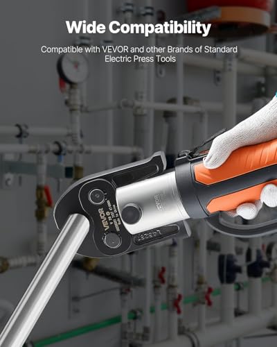 VEVOR V28 Pressbacke, 28 mm Pressbacke für V-förmige Edelstahlrohre, Crimpbacken aus Stahl, kompatibel mit Standard-Presswerkzeugen, Heizungs-, Lüftungs- und Klimasysteme, Gasleitungen