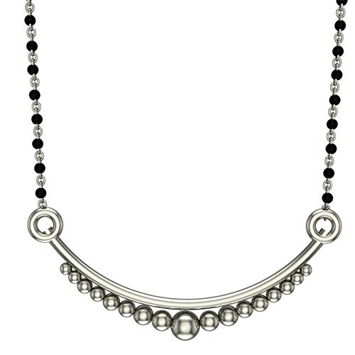 Image of DISHIS 14k (585) 14K (585) White Gold Designer Mangalsutra for Women