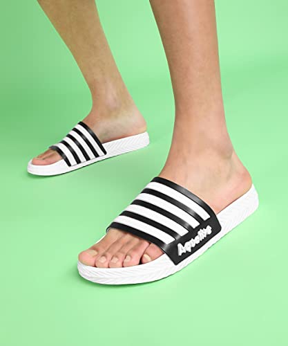 Image of Aqualite AL-191 Men Slides Slipper with Slip-on wear, Comfort and Flat Base Flipflop for dailywear uses.