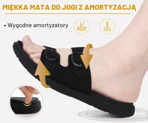COFACE Sandały damskie, ortopedyczne, komfortowe stopy, zapalenie powięzi podeszwowej, ortopedyczne wsuwane, na lato, lekkie sandały outdoorowe, regulowane paski, wkładka do jogi, rozmiar 35-42