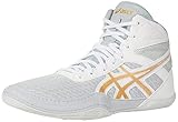 ASICS Kid's Matflex 6 Grade School Wrestling Shoes, 3 Big Kid, GLACIER GREY/PURE GOLD