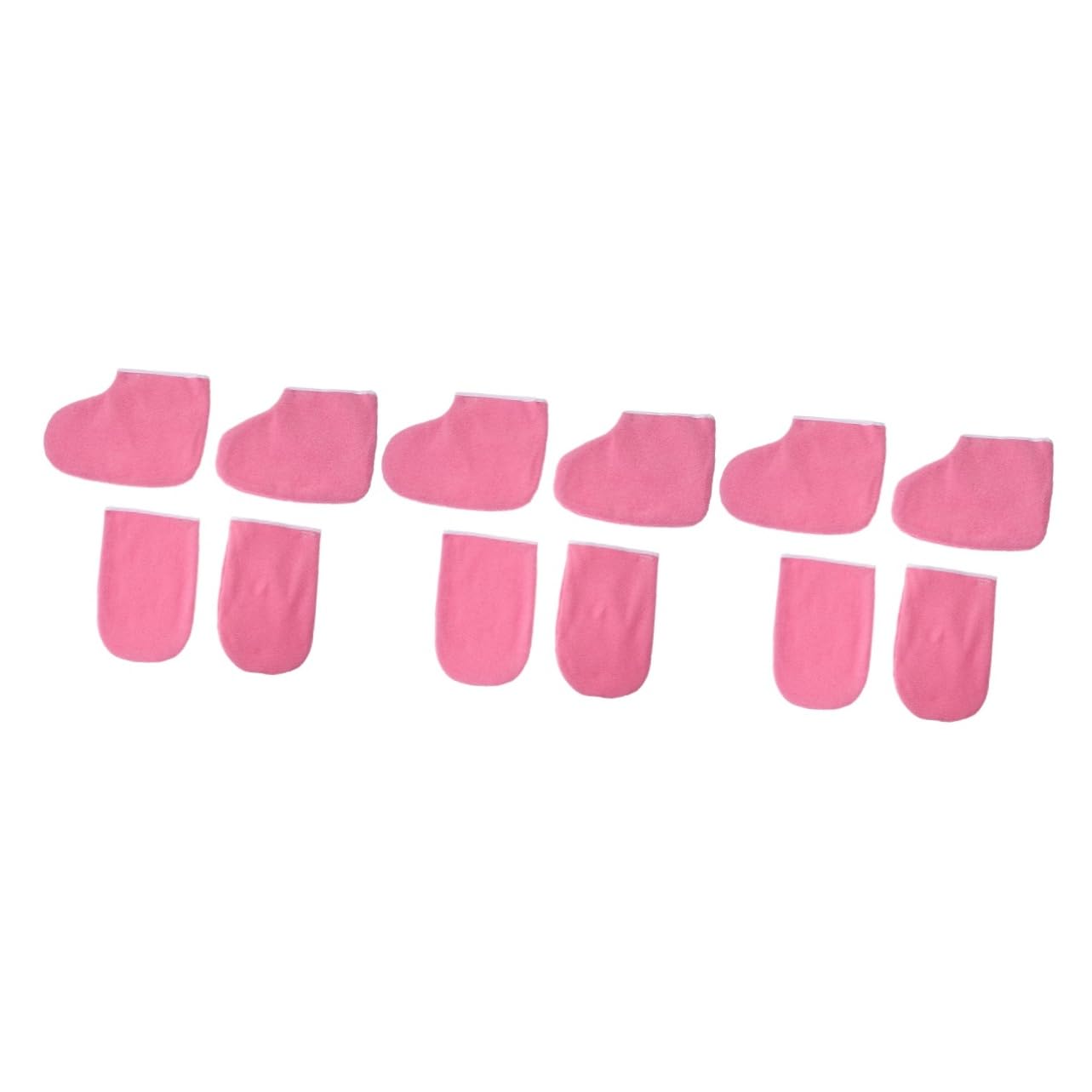 Beavorty 6pares Guantes y Botines De Cera De Parafina Rosa Cierre Para Tratamientos De Manicura y Pedicura Para Mantener El Calor y Mejorar La Penetración De Nutrientes La Piel