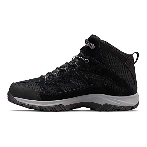 Columbia Columbia Women's Crestwood Mid Waterproof Hiking Boot, Black Grey, 11