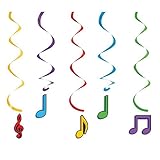Creative Converting 5 Count Dancing Music Notes Dizzy Danglers, Multicolor