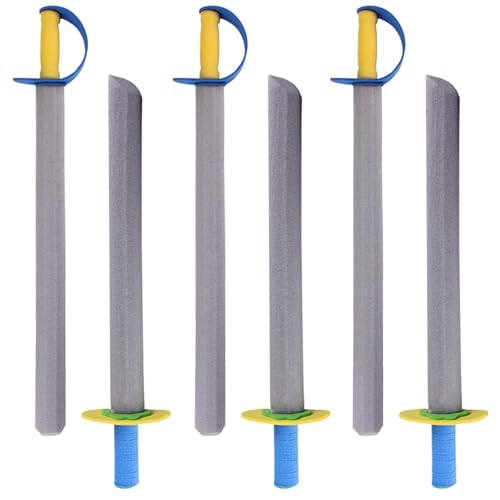 Lawnrden Spade Giocattolo in Schiuma Morbida, Spada in Schiuma da 6 Pezzi per Bambini 21 Coltelli Eva Spada Giocattolo 2 Stili Morbida e Sicura per Ragazze, Manico Colorato Casuale
