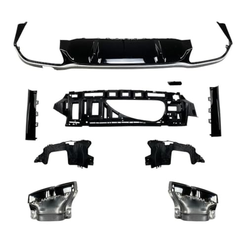Difusor paragolpes trasero Benz W213 E63s E260 2021-2024 kit de escape plata