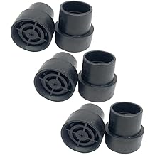 lasenersm 6 Pieces Trampoline Leg Cap Tips 1 Inch Inside Diameter Trampoline Leg Tips Trampoline Rubber Cap Tips Trampoline Leg Covers Non Slip Trampoline Foot Pad, Black
