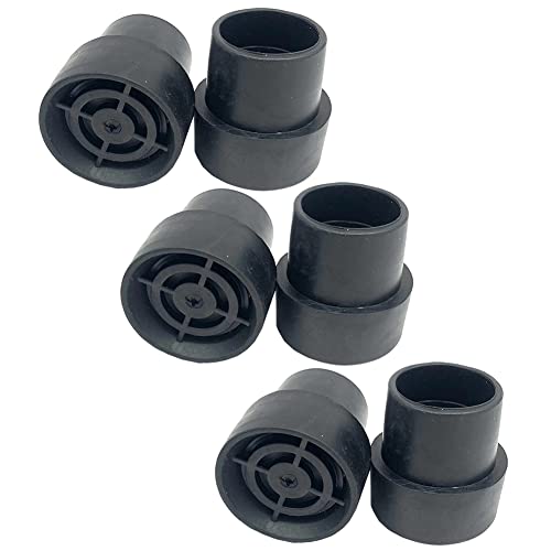 lasenersm 6‑Piece Trampoline Leg Cap Tips Black