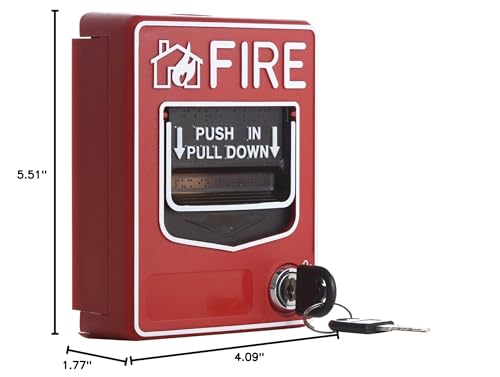 UHPPOTE Wired Emergency Fire Alarm Station 9-28VDC Conventional Dual Action Manual Call Point