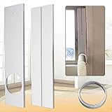 【Fácil de configurar】: este kit de ventana de aire acondicionado portátil es muy fácil de instalar, simplemente combine y coloque el panel y el adaptador de la manguera de escape en el riel de la ventana para una instalación rápida. Dependiendo del tamaño de la ventana, puede usar 2- combinaciones de paneles o 3 paneles. Es adecuado para la mayoría de las ventanas correderas verticales y horizontales.