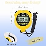 Digital Stopwatch Timer Only Stopwatch with ON/Off, NO Bell No Whistle Silent Basic Operation Children Friendly, PULIVIA Sport Stop Watch for Coaches Kids Swimming Running - Image 4