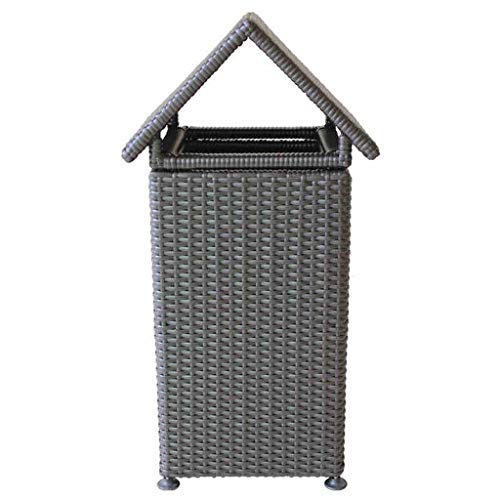 Poubelle d'extérieur peut La corbeille en osier extérieure de résine de jardin de ménage peut, grande, séparation intérieure de baril, conception créative, appropriée à l'école d'hôtel de parc Ordures