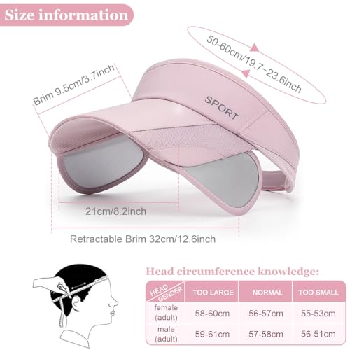 Image of PALAY Cap for Women Stylish, Summer Caps for Women, Extendable Side Brim Sun Visor Womens Hat, Fashion Breathable Hats with Sweatband for Biking, Running, Golfing